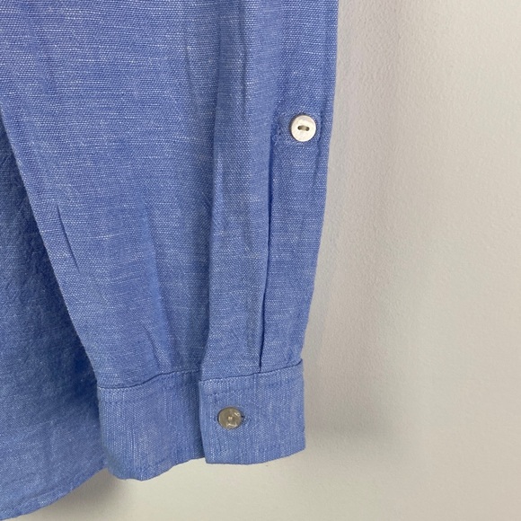 Orvis Women’s Blue Button Front Casual Shirt - Picture 5 of 7